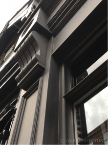 New pilaster and window details at 10 Friar Gate