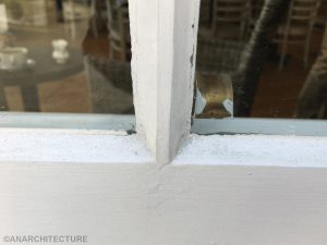 Glazing bar detailing in reinstated window